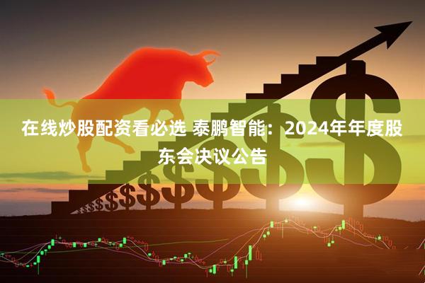 在线炒股配资看必选 泰鹏智能：2024年年度股东会决议公告