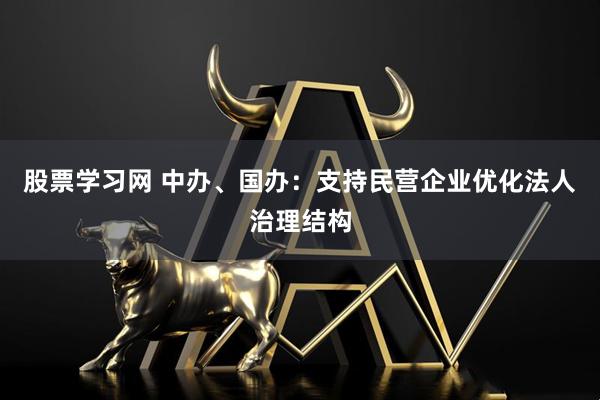 股票学习网 中办、国办：支持民营企业优化法人治理结构